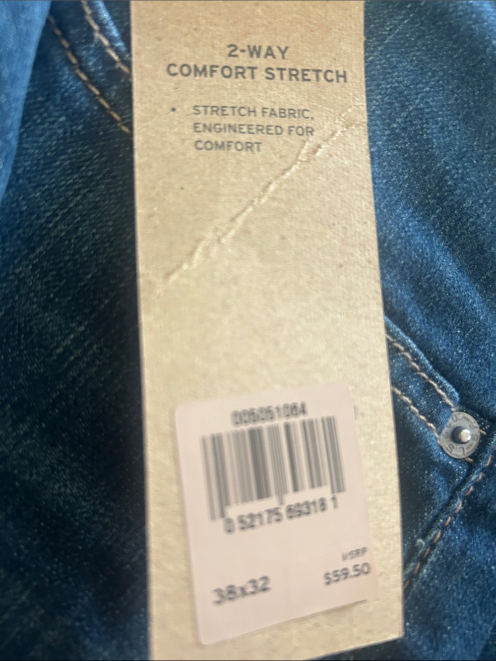 Men’s Dark Blue Stretch Levi’s 505 Comfort Jeans Brand New with tags 38x32 - Picture 3 of 3